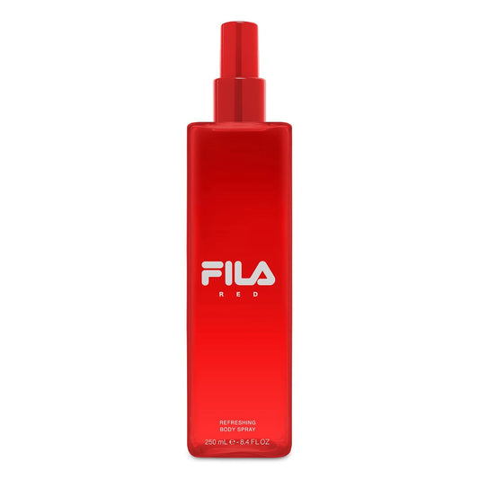 FILA RED for Men - Classic, Intense, Long Lasting Men's Fragrance For Day And Night Wear - Notes Of Bergamot, Lemon, Lime, Jasmin, And Sandalwood - Streamlined, Portable Bottle Design - 8.4 Oz