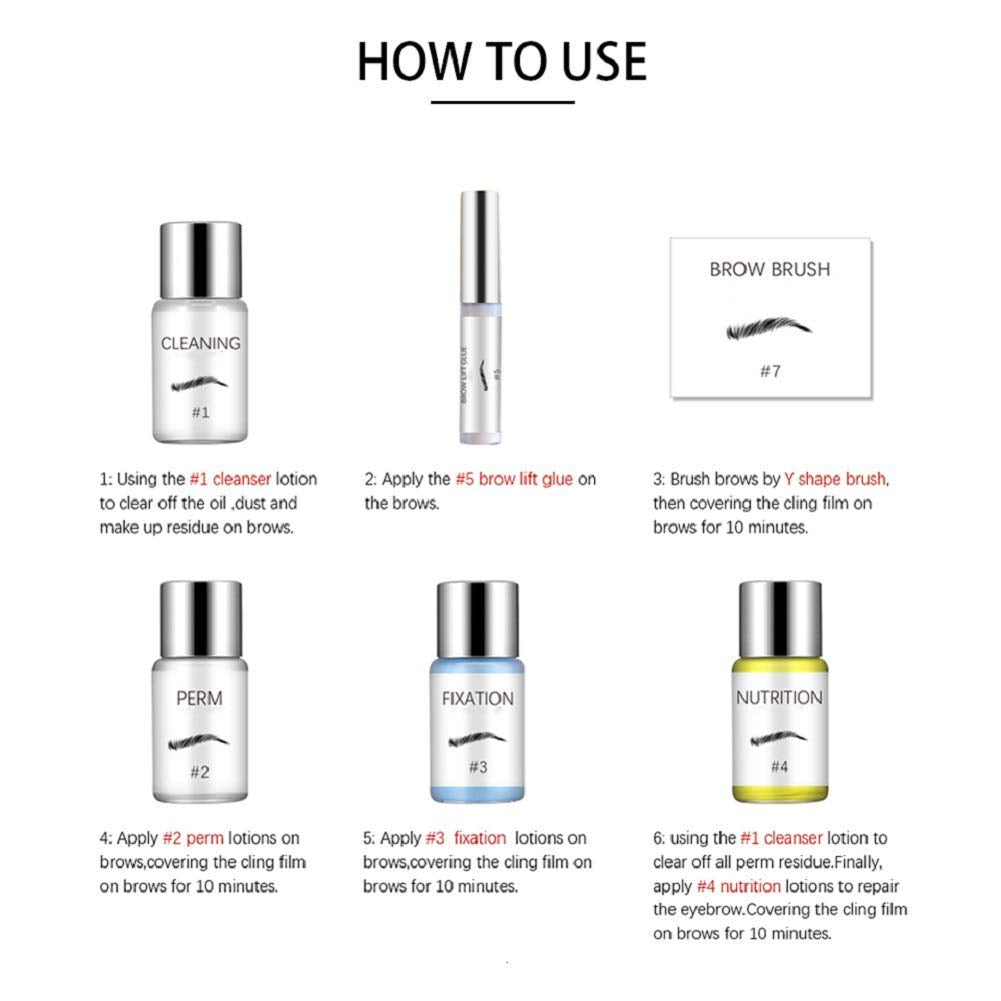 Eyebrow Lamination Kit | KINDD Brow Lamination Kit | Professional DIY Perm Kit for Instant Eyebrow Lift | Wake Up Fuller Feathered Eyebrows | Ideal for Home & Salon Use