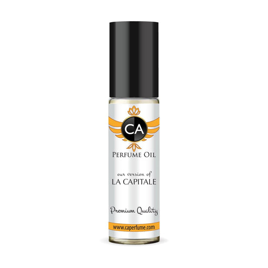 CA Perfume Impression of La Capitale Unisex Fragrance Oil Amber Vanilla Scent Long Lasting Perfumes for Women & Men Travel Size TSA Ready Mini Parfum Body Oil Roll-on 0.33 Fl Oz 10ml