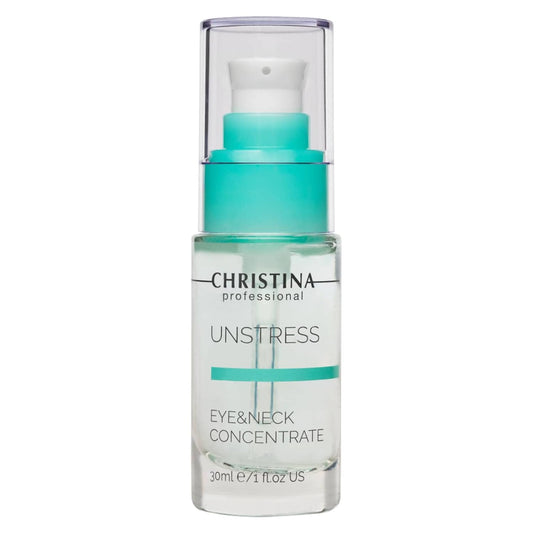 -CHRISTINA- Unstress Eye and Neck Concentrate Hydrating Peptide Serum for Face | Soothing Relief and Softening Effect | Face Serum Balances Skin Microflora 1 fl. oz (30 ml)