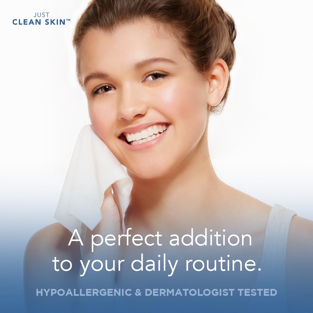 Dry Face Towels 50 Count | Plant-Based Viscose Biodegradable Extra Large Disposable Dry Wipes | Dual-Sided Makeup Remover & Face Wipes | Ultra Soft Towelettes for Sensitive Skin