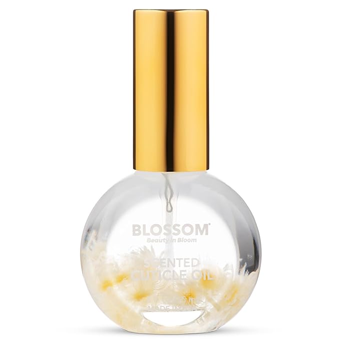 Blossom Cuticle Oil for Nails, Hydrating, Moisturizing, Gourmand Scented Nail Oil Cuticle Care, Infused with Real Flowers, Made in USA, 0.5 fl. oz, Glazed Donut