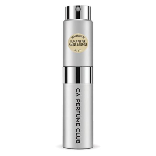 CA Perfume Impression of Black Pepper, Amber & Neroli for Women and Men Aromatic Spicy Scent Long Lasting Unisex Fragrance Eau De Parfum Travel Size Refillable Atomizer Spray 0.27 Fl Oz 8ml