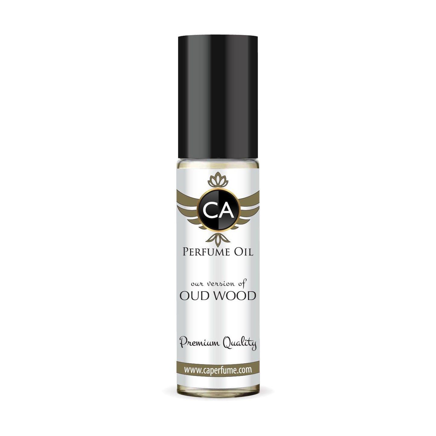 CA Perfume Impression of Oud Wood for Men Eau De Parfum Amber Woody Scent Long Lasting Cologne for Men Travel Size TSA Ready for Day and Night Wear 0.33 Fl Oz 10ml