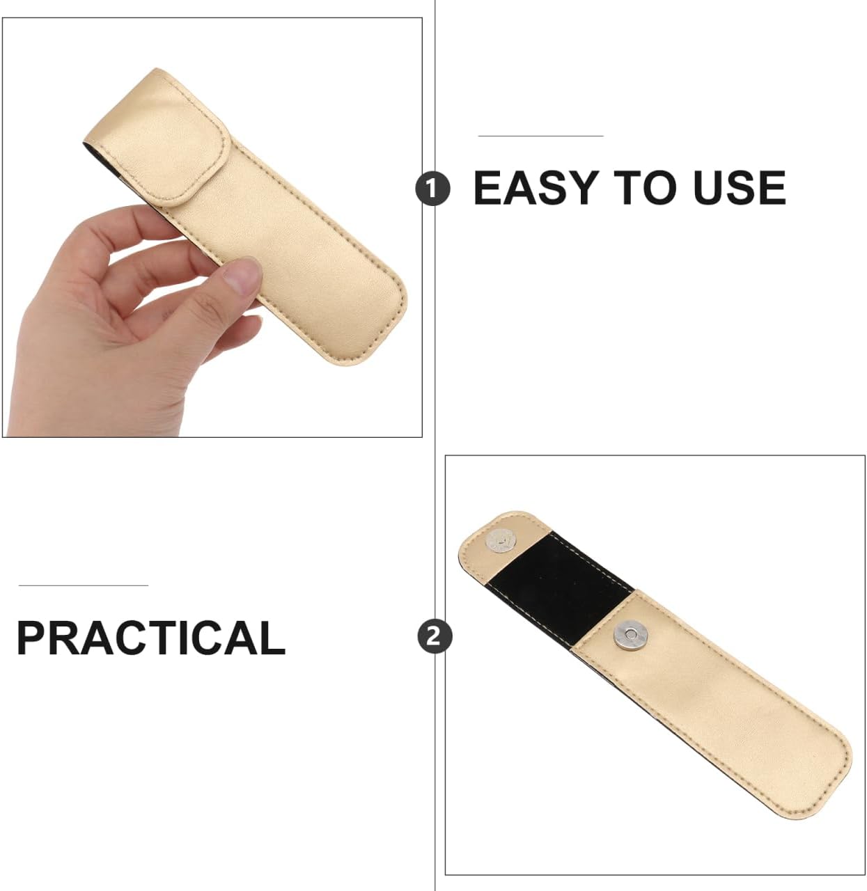 3pcs Tweezers Protective Case Beauty Eyelash Tweezer Sleeve Lashes Kit Eyelash Tweezer Cover Lash Kit Protective Tweezer Leather Sleeve Pu Leather Puller Miniature