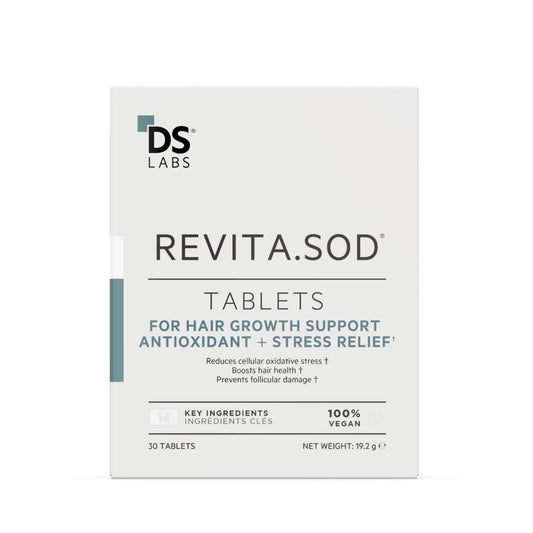 DS Labs Revita.SOD Hair Support Tablets - Daily Hair Wellness Supplement with Superoxide Dismutase, Zinc & Ashwagandha, For Men & Women, 30 Tablets