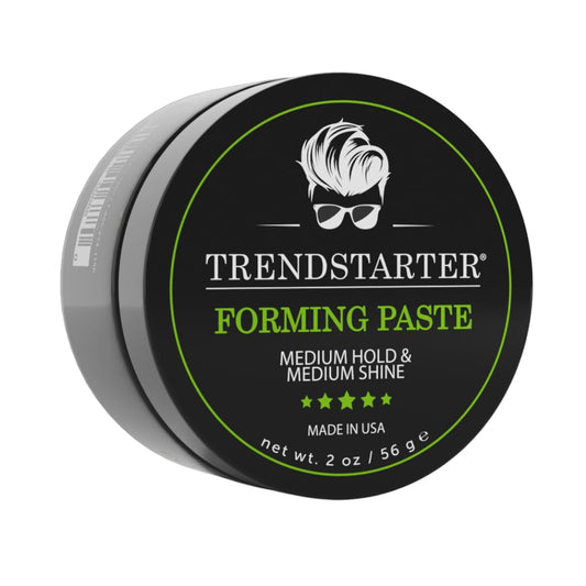 TRENDSTARTER - FORMING PASTE (2oz) - Travel Size - Medium Hold - Medium Shine - Lightweight Water-Based Hair Pomade Cream - Flake-Free Hair Paste for All Hair Types