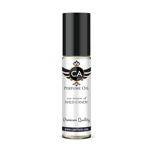 CA Perfume Impression of Wild Candy Unisex Fragrance Oil Amber Scent Long Lasting Perfumes for Women & Men Travel Size TSA Ready Mini Parfum Body Oil Roll-on 0.33 Fl Oz 10ml