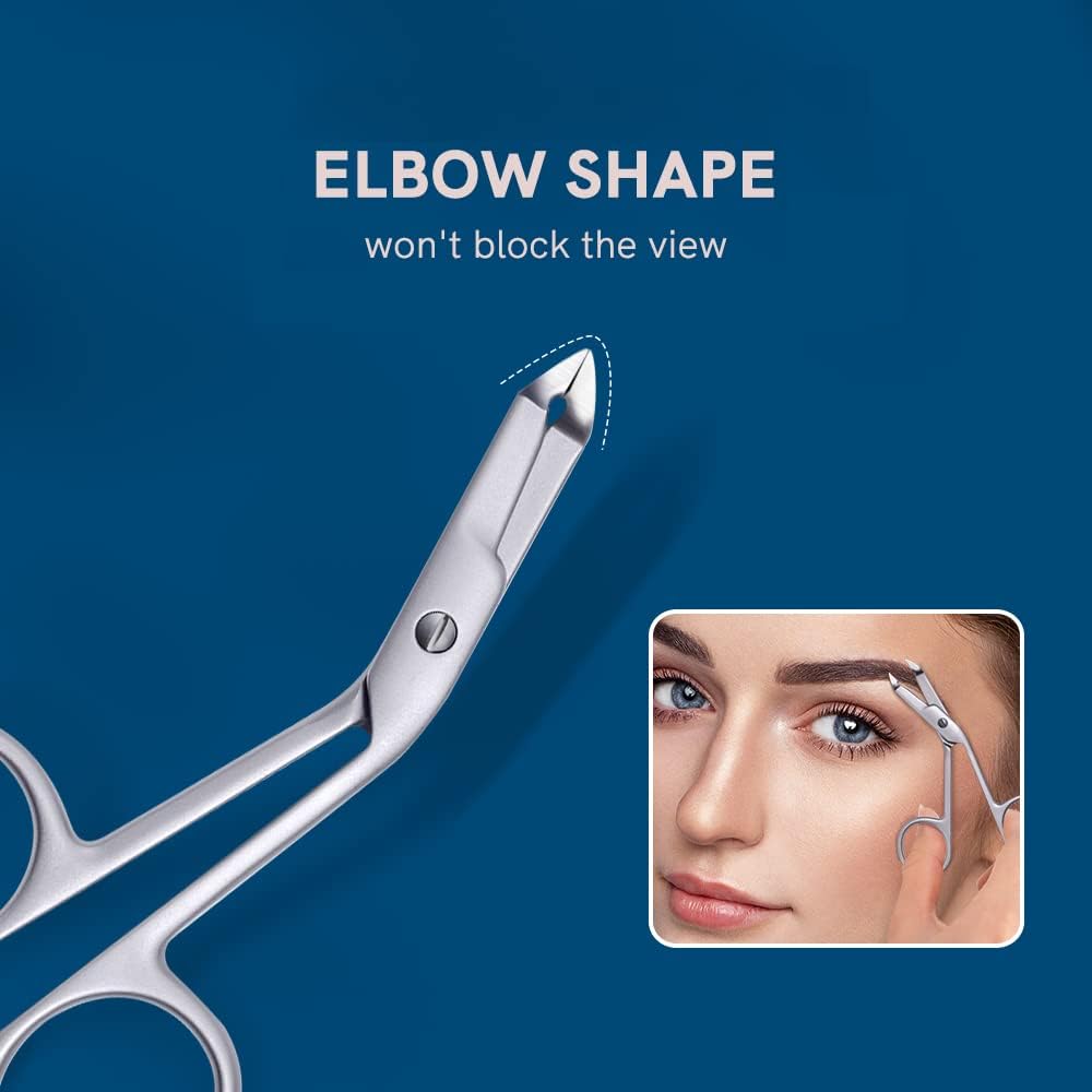 3pcs Stainless Steel Eyebrow Tweezers Handle Shaped Angled Tweezers Flat Tip Hair Plucker for Eyebrow Trimming and Shaping, Face Hair Tools for Women & Men