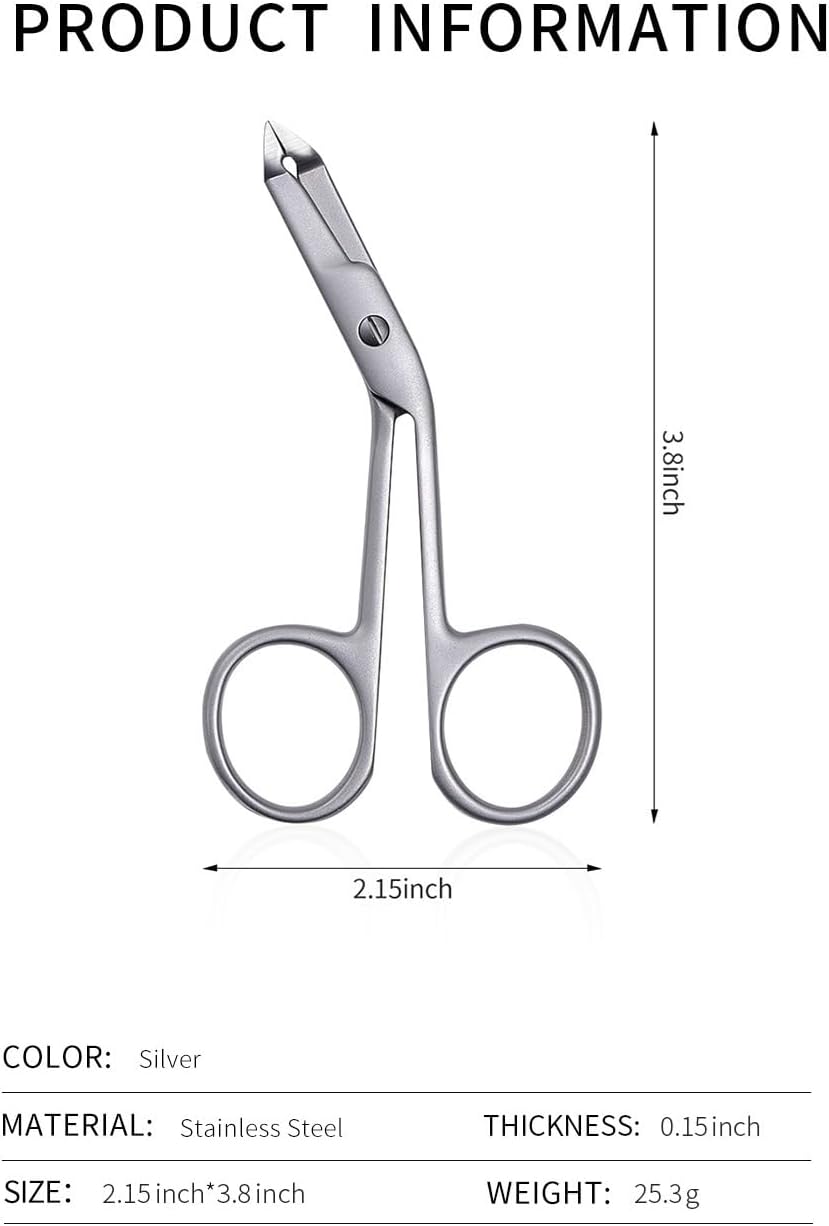 3pcs Stainless Steel Eyebrow Tweezers Handle Shaped Angled Tweezers Flat Tip Hair Plucker for Eyebrow Trimming and Shaping, Face Hair Tools for Women & Men