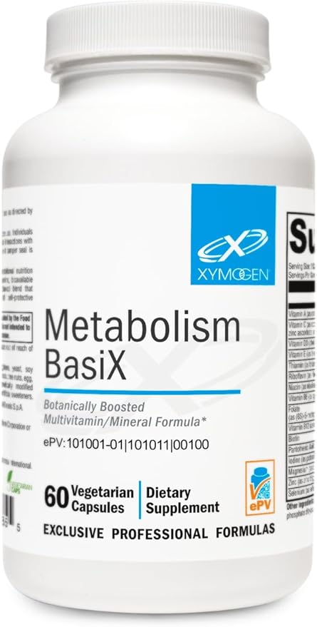 Xymogen Metabolism Basix - Antioxidants Supplement with Rhodiola Rosea, Milk Thistle, Astaxanthin, Green Tea Extract & More to Support Healthy Detox Cleanse & Energy Metabolism (60 Capsules)