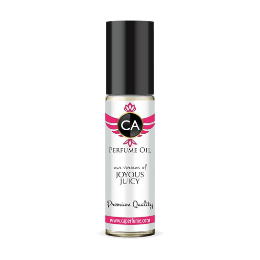 CA Perfume Impression of Joyous Juicy for Women Fragrance Oil Floral Fruity Gourmand Scent Long Lasting Perfumes for Women Travel Size TSA Ready Mini Parfum Body Oil Roll-on 0.33 Fl Oz 10ml