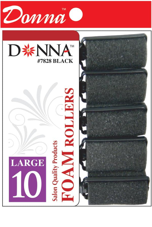 DONNA Foam Hair Rollers, 1"(D) LARGE - Reliable Foam Material, Time Saving Heatless Hair Curler for Wavy Hairstyles, All Hair Types, Hairdressing & Styling, 1 Count