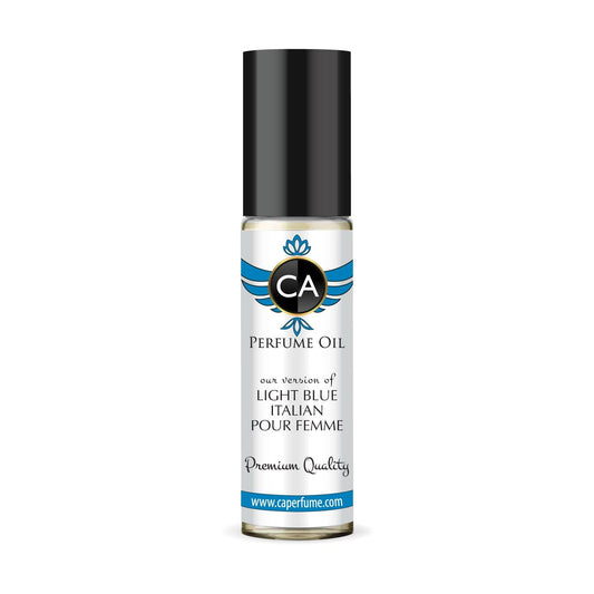 CA Perfume Impression of Light Blue Italian Pour Femme For Women Fragrance Body Oil Roll-On 0.3 Fl Oz/10ml
