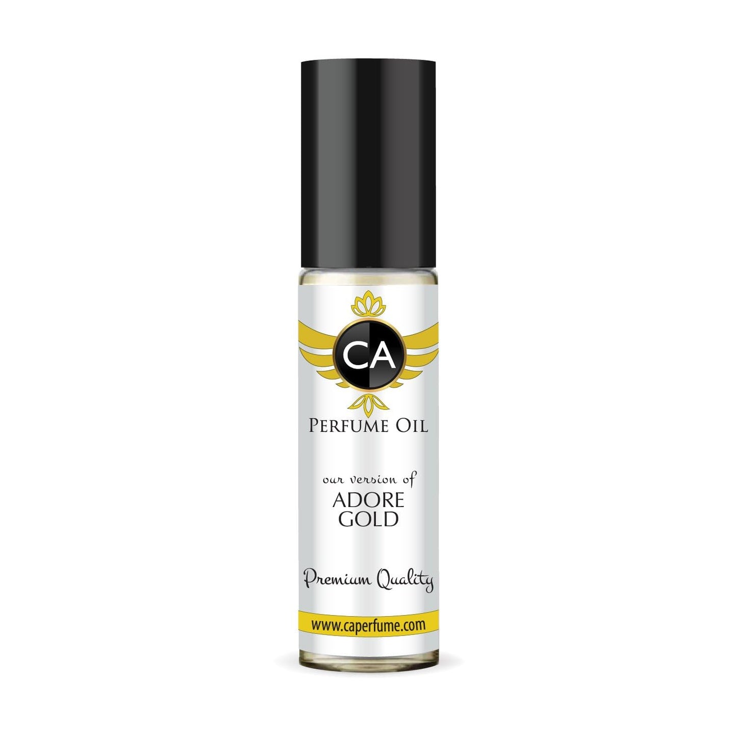 CA Perfume Impression of Adore You Gold for Women Fragrance Oil Amber Floral Scent Long Lasting Perfumes for Women Travel Size TSA Ready Mini Parfum Body Oil Roll-on 0.33 Fl Oz 10ml