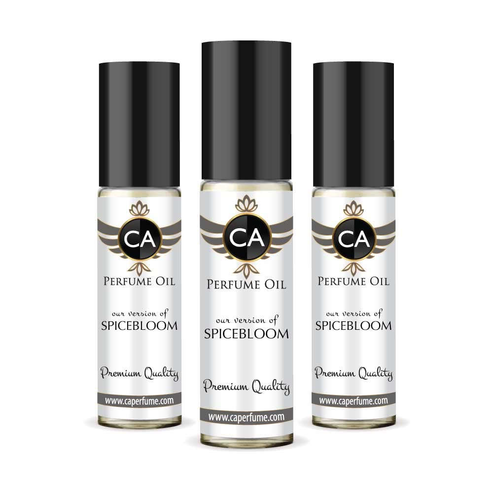 CA Perfume Impression of Victor & R. Spicebloom For Men Replica Fragrance Body Oil Dupes Alcohol-Free Essential Aromatherapy Sample Travel Size Concentrated Long Lasting Attar Roll-On 0.3 Fl Oz-X3