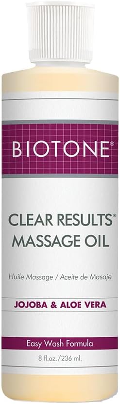 Biotone Clear Results Massage Oil, 8 Ounce