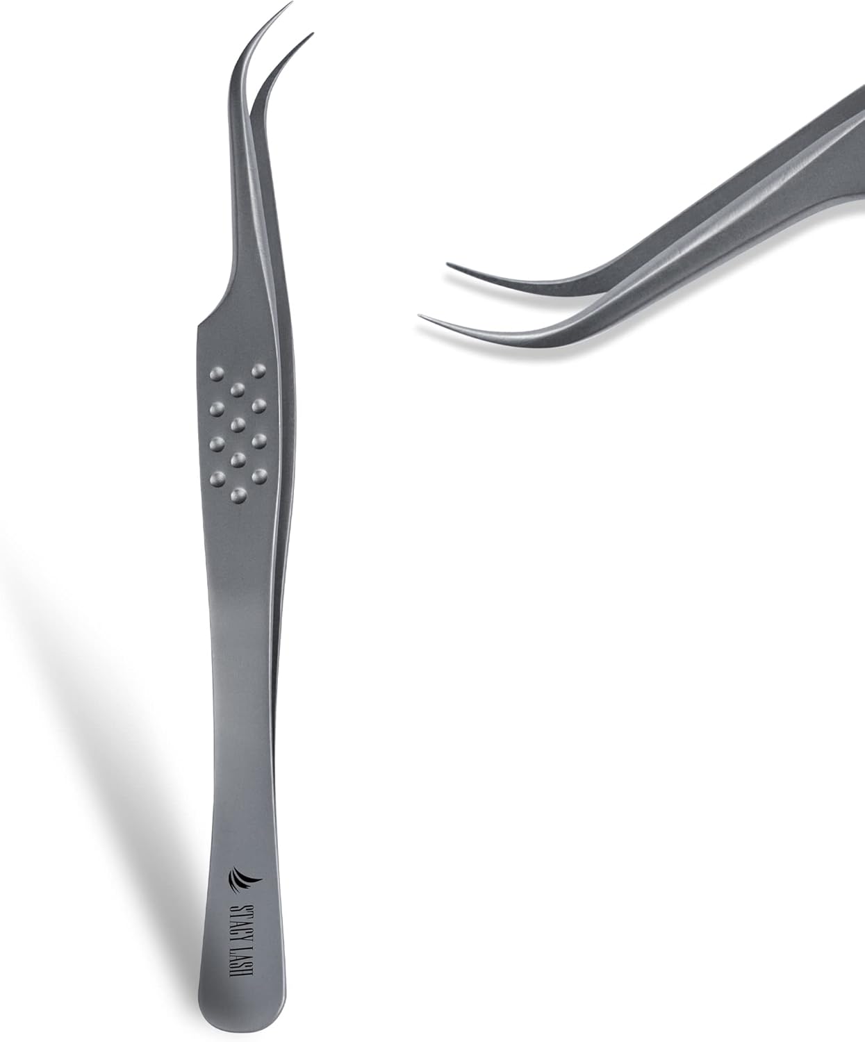 Stacy Lash STL-10 Curved Eyelash Extension Tweezers/Eyelashes Separator Tool/Supplies for Isolation Individual False Lashes & Classic Extensions/Precision Application Tools/Beauty Accessories