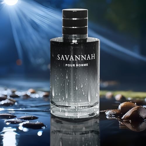 2PCS Valentine Milano/Savannah Eau De Toilette for Men-Fresh,Romantic Scent Perfume for Men 3.4 Fl Oz Each Mens Cologne For All Skin Daily Used