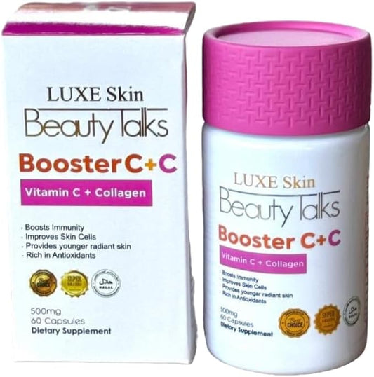 Luxe Skin Beauty Talks Booster C +C Vitamin C + Collagen, 60 Capsules