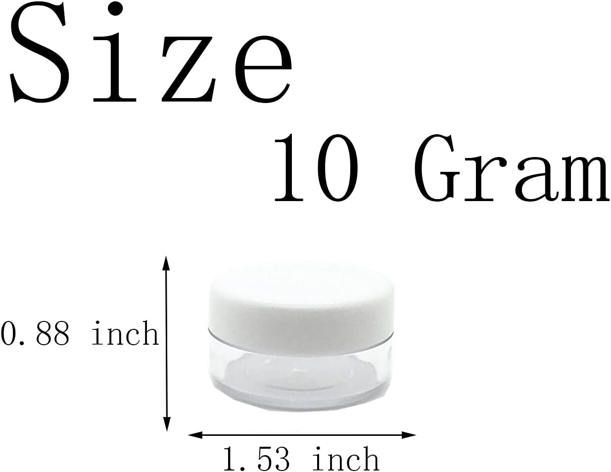 30 Pcs Sample Containers, 10 Gram Mini Sample Jars for Cosmetic, Eye shadow, Multi color Lid