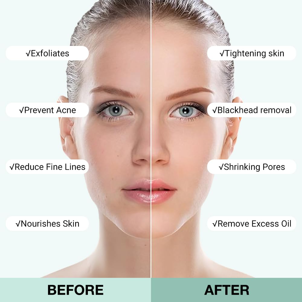 Clay Mask For Face, Blackhead Remover For Face, Deep Pore Cleansing, Moisturizing, Skincare Facial Mask for Refining Pores and Controlling Oil (Green Tea)