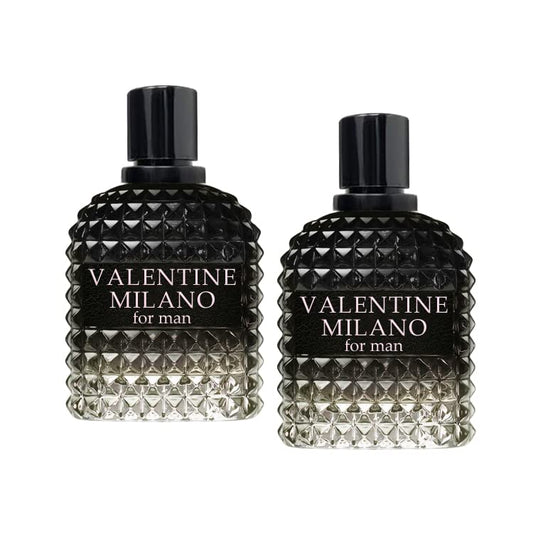 Perfume for Men Valentine Milano Eau de Toilette Natural Spray Men Cologne Masculine Scent 3.4 Fl Oz/100ML 2Pack