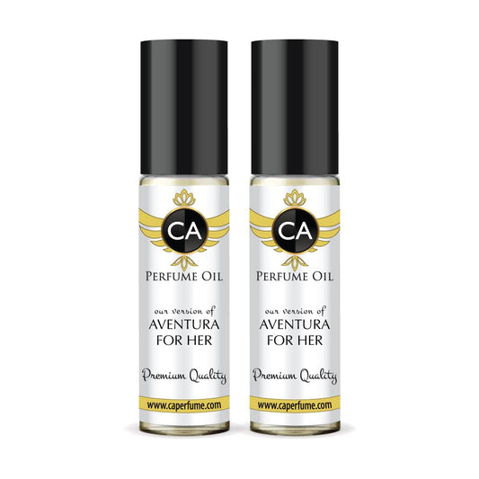 CA Perfume Impression of Aventura For Her for Women Eau De Parfum Chypre Fruity Scent Long Lasting Perfumes for Women Travel Size TSA Ready for Day and Night Wear 0.33 Fl Oz 10ml (Pack of 2)