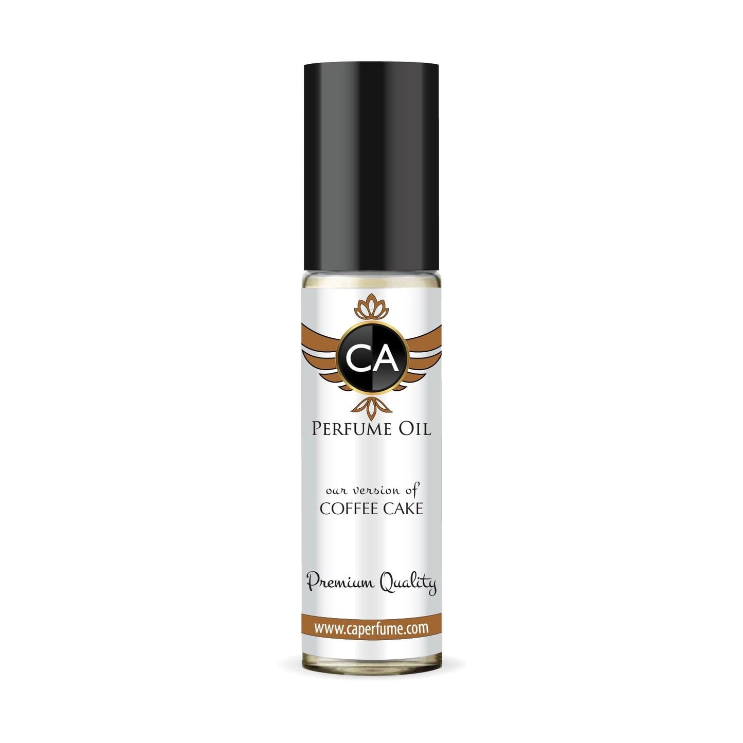CA Perfume Originals Coffee Cake Unisex Fragrance Oil Gourmand Scent Long Lasting Perfumes for Women & Men Travel Size TSA Ready Mini Parfum Body Oil Roll-on 0.33 Fl Oz 10ml