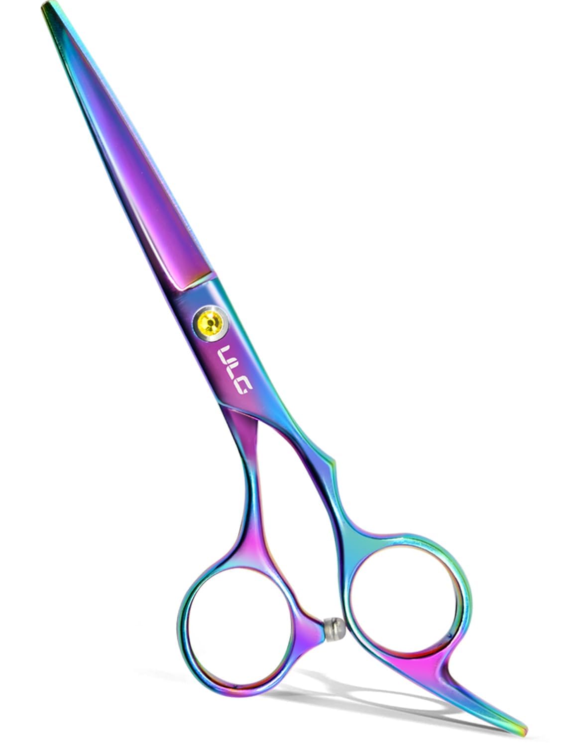 ULG Hair Cutting Scissors, Professional Hair Scissors 6.5 inch Right-Hand Razor Edge Barber Shears Salon Hair Cutting Shears Made of Japanese Stainless Steel, Hand Sharpened Rainbow