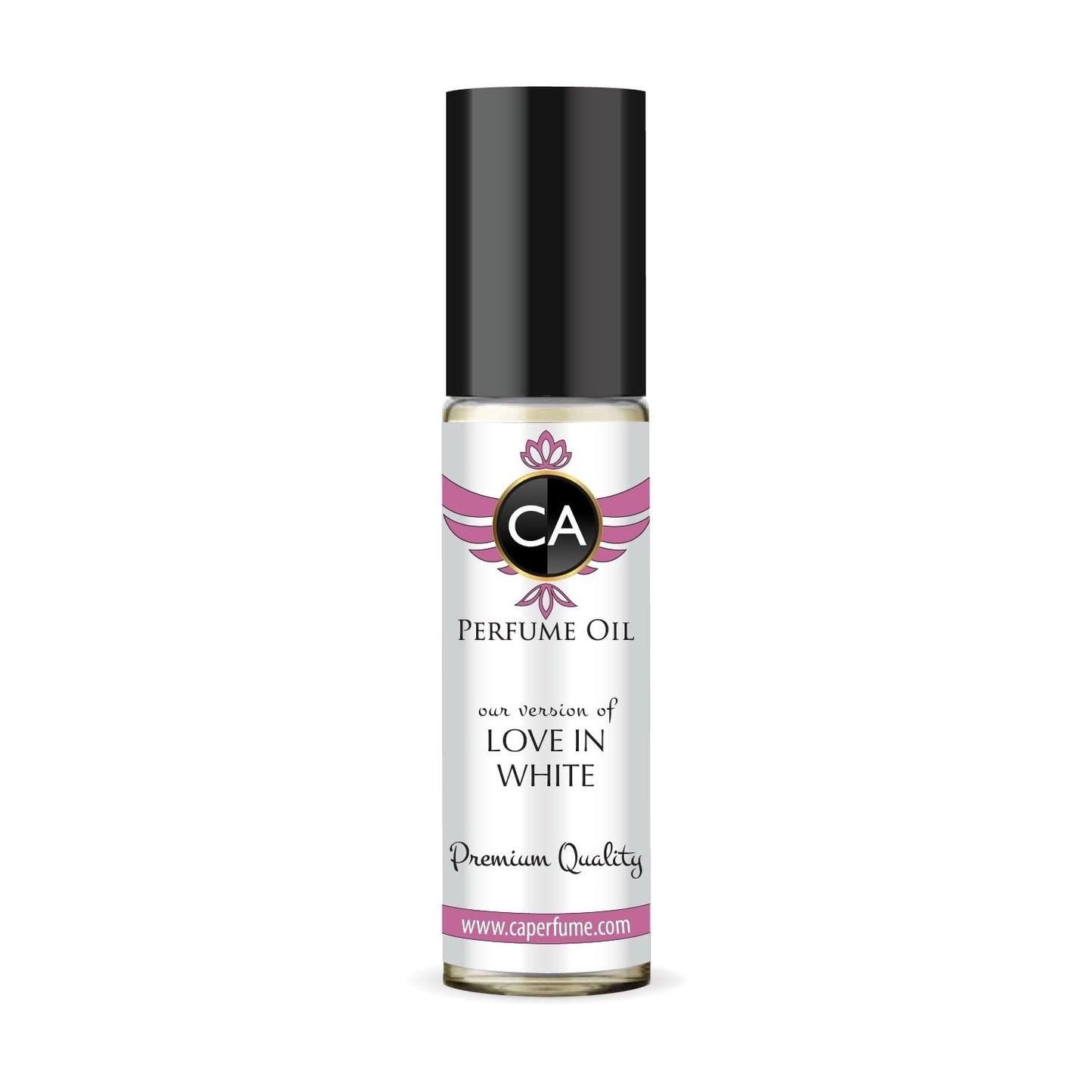CA Perfume Impression of Love In White for Women Eau De Parfum Amber Floral Scent Long Lasting Perfumes for Women Travel Size TSA Ready for Day and Night Wear 0.33 Fl Oz 10ml