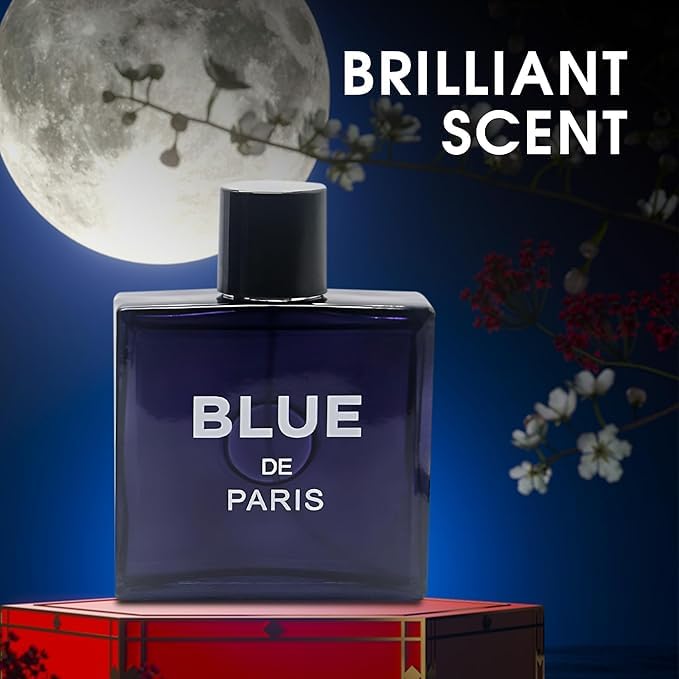 VALENTINE MILANO & BLUE De PARIS Cologne for Men Combo Pack Eau de Parfum Fragrance for Men 3.4oz/100ml, Natural Spray, Long Lasting (Pack of 2)