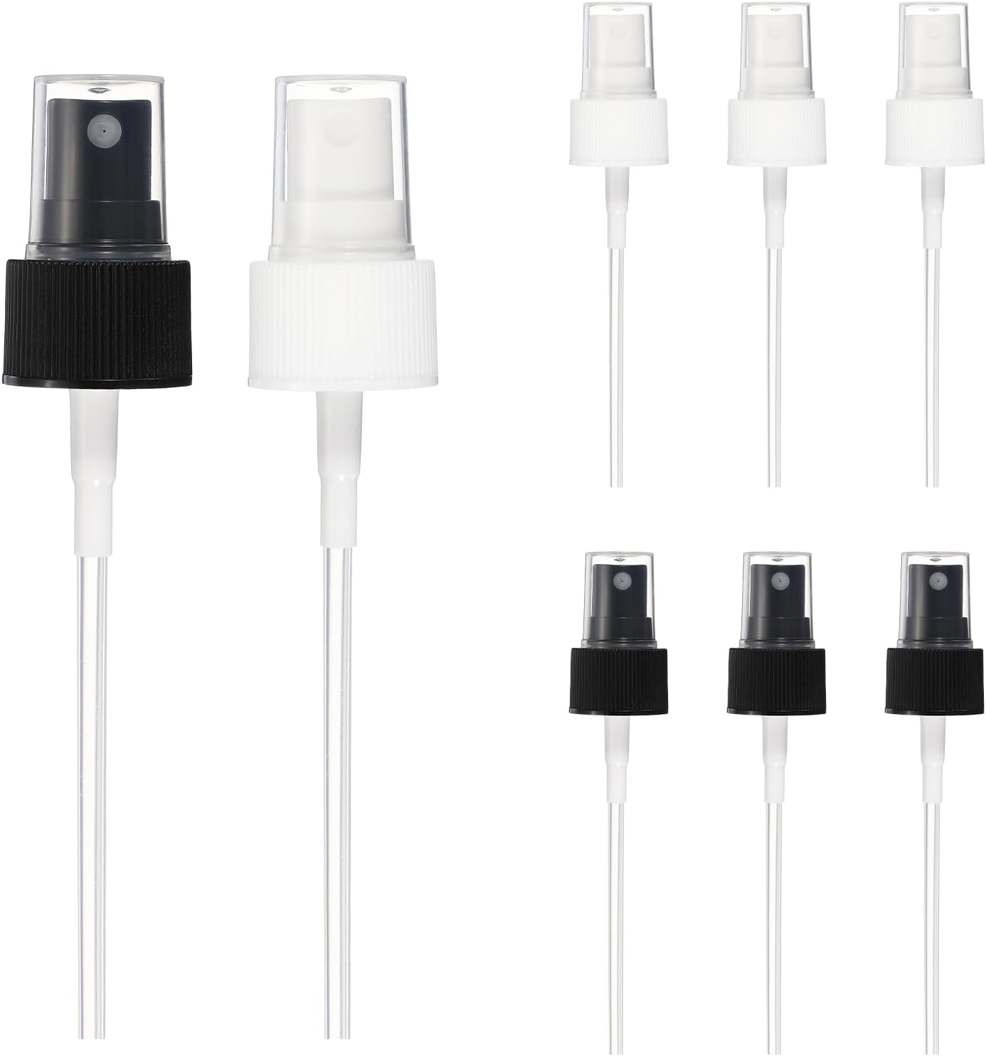 Fine Mist Spray Top, Spray Bottle Top Nozzle Sprayer Reusable Replacement for 24 Caliber Bottles Pump - Fitting For(Essential Oil Bottle/Perfumes/Cleaning Solution) 8 Pcs & 2 Color