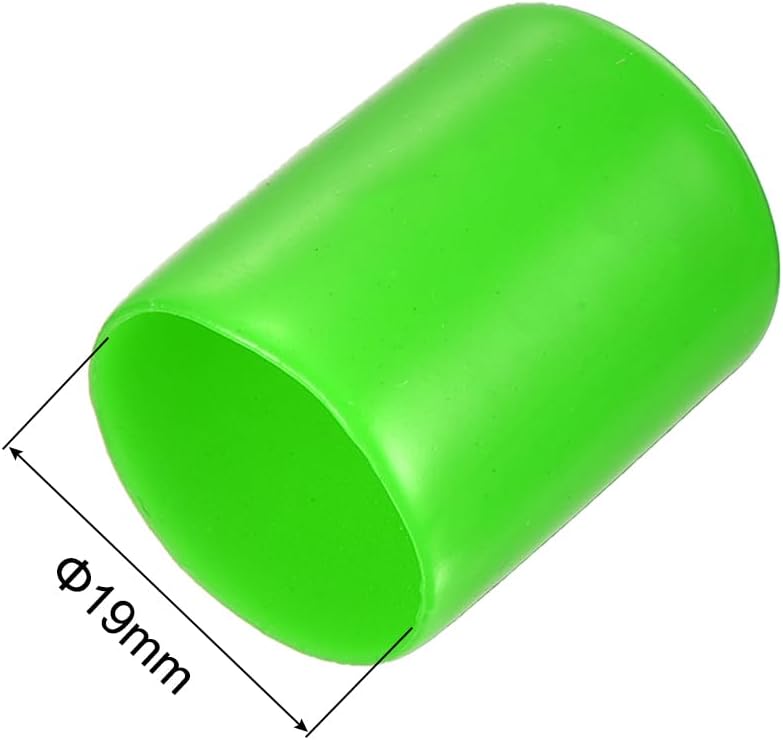 uxcell 50pcs Rubber End Caps 19mm(3/4 inch) ID Vinyl Cap Cover Screw Protectors Green