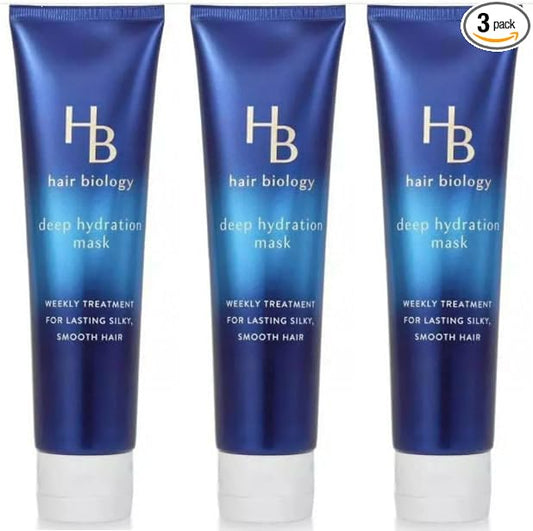 Hair Biology Deep Hydration Mask with Biotin, Paraben and Dye Free 5.0 FL Oz - Pack of 3