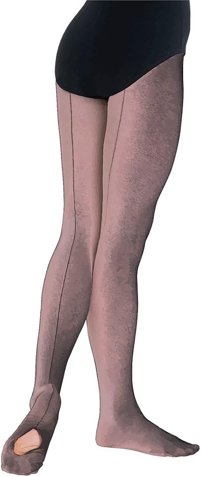 Body Wrappers A45 TotalSTRETCH Convertible Dance Tights – Back Seam, Mesh, Ultra Soft, Footed/Footless – Women’s Ballet, Lyrical, Jazz Performance Tights, Medium Black