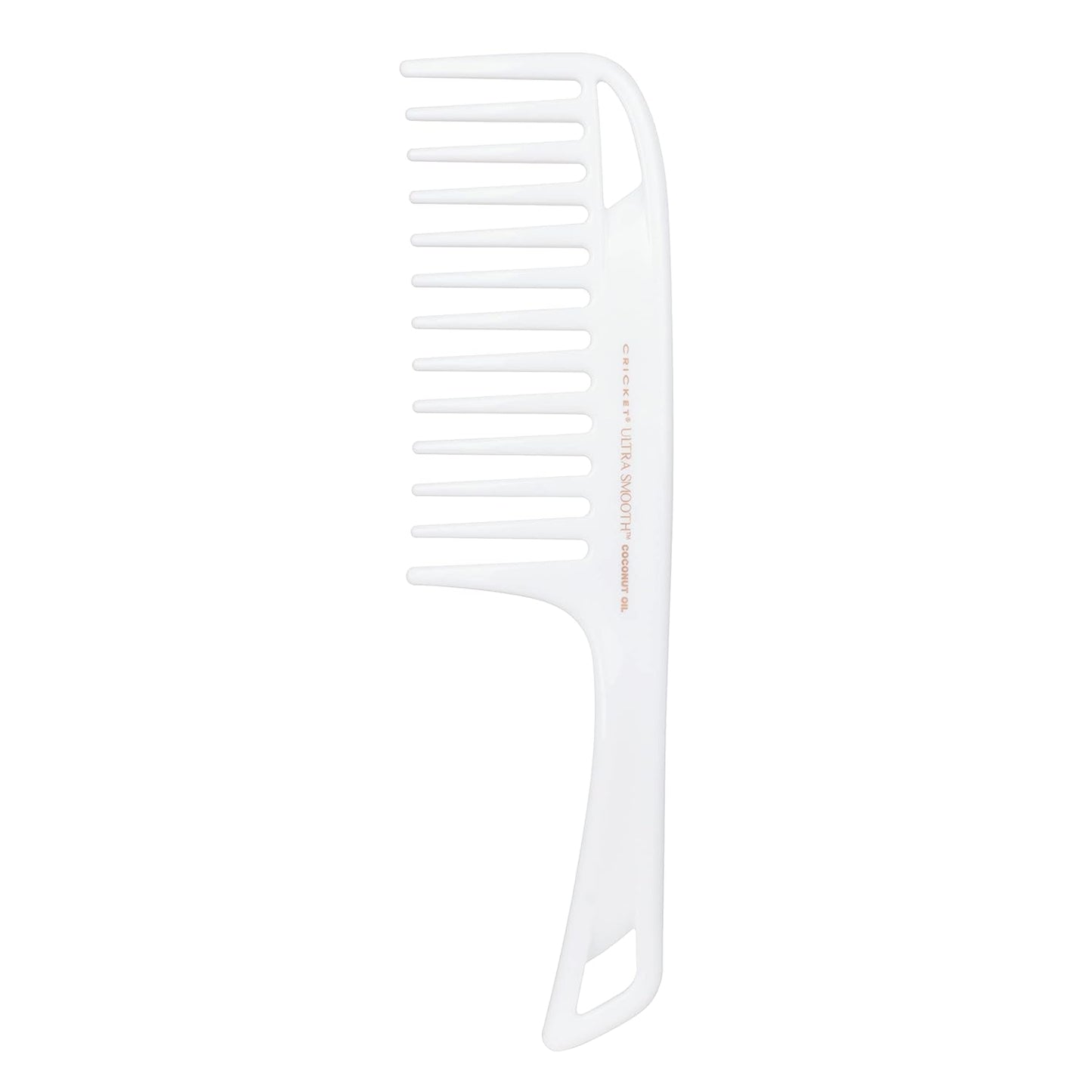 Cricket Ultra Smooth Coconut Detangler Comb – Infused with Coconut Oil & Keratin for Frizz-Free Shine, Ideal for Wet & Dry Hair, Extended Handle for Thick, Long, Curly Hair