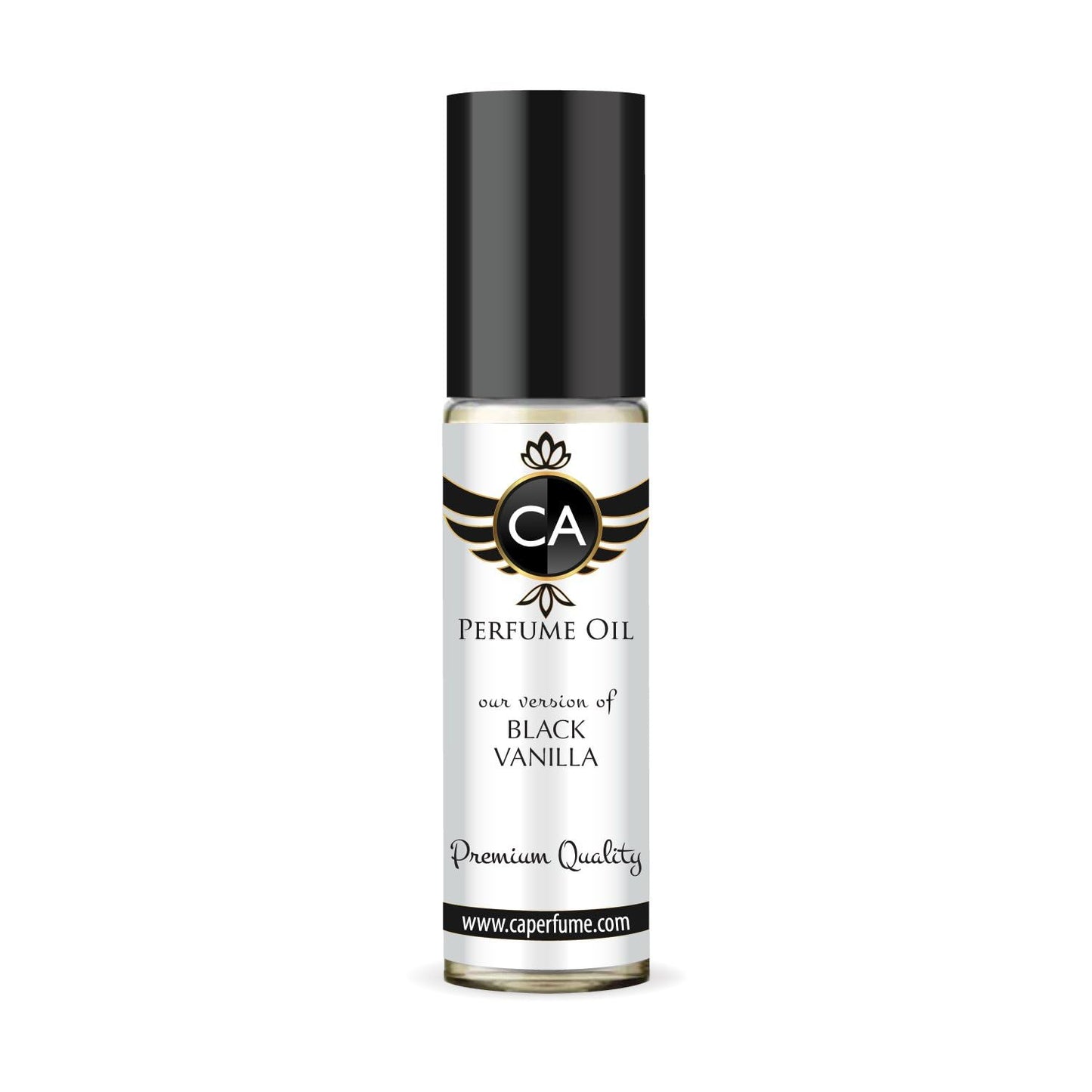CA Perfume Impression of Black Vanilla Unisex Fragrance Oil Floral Scent Long Lasting Perfumes for Women & Men Travel Size TSA Ready Mini Parfum Body Oil Roll-on 0.33 Fl Oz 10ml