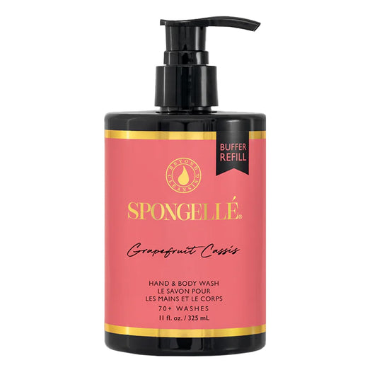 Spongelle Grapefruit Cassis Refill Hand & Body Wash | Nourishing Luxury Soap | Zesty Grapefruit, Cassis & Vanilla | 11 fl. oz.