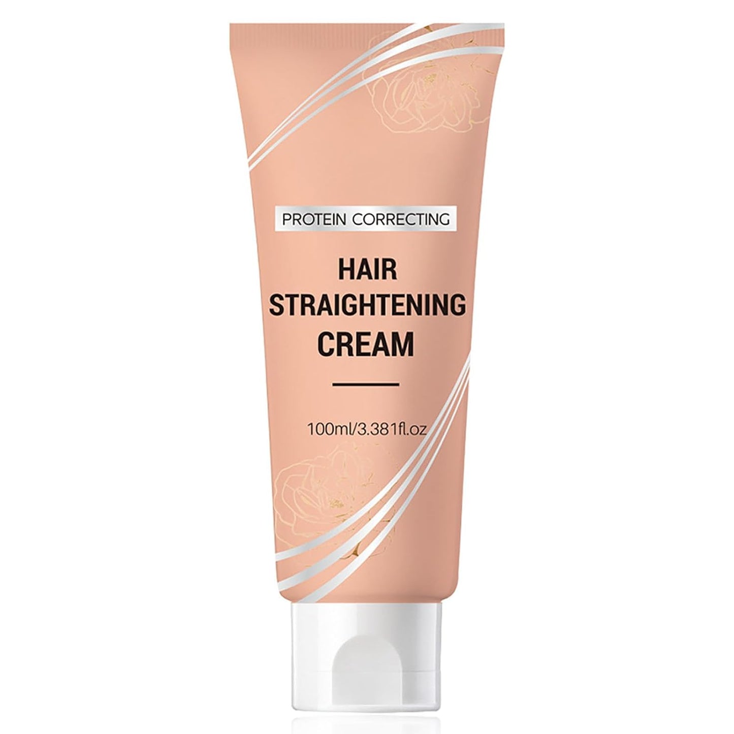 Hair Straightening Cream, Protein Correction Hair Cream for Smooths Frizz Used With Hair Straightener, Hydrating Hair Mask for All Hair Types 3.38 FL.OZ