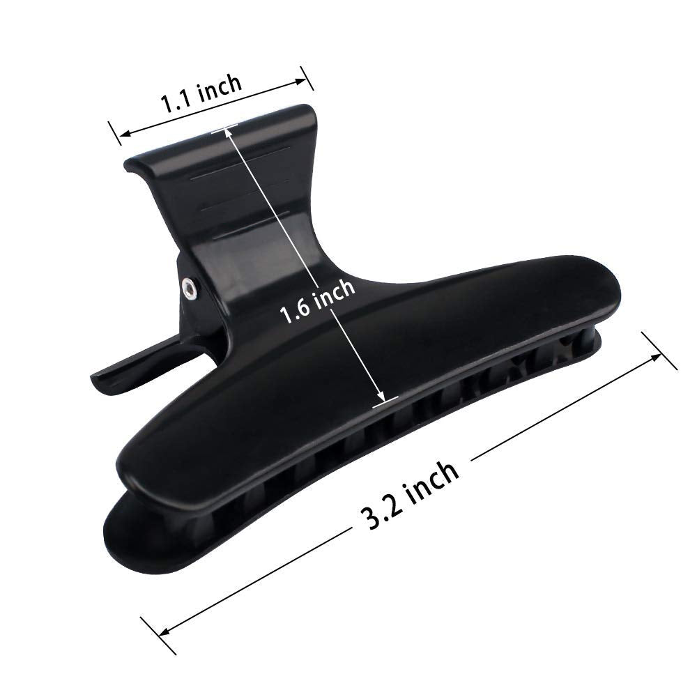 Ondder 36 Pcs Black Butterfly Hair Clips for Styling and Sectioning - Pro Claws Clamps for Cutting, Coloring - Hair Accessories for Women Girls