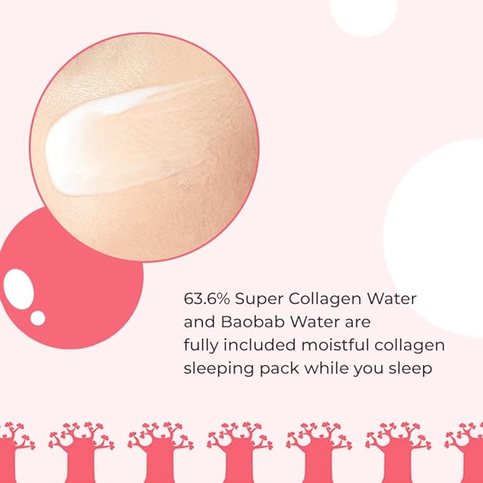 ETUDE Moistfull Collagen Sleeping Pack 100ml #22 | Moist Smooth Skin| Facial Moisturizing Care Night Cream Makes Your Skin Bouncy & Dewy | Facial Lotion for Dry, Sensitive, Oily Skin | K-beauty