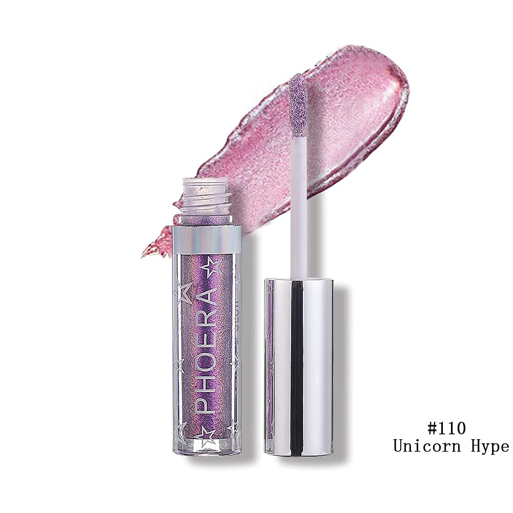 Glitter Eyeshadow，Makeup For Eyes Liquid Shimmer Sparkle Glow Light Colors Pencil Stick Shiny Long Lasting Waterproof Shining Eye Shadow Sets Metallic Pigments Metals Gloss Sparkling Pen Kit (A110)