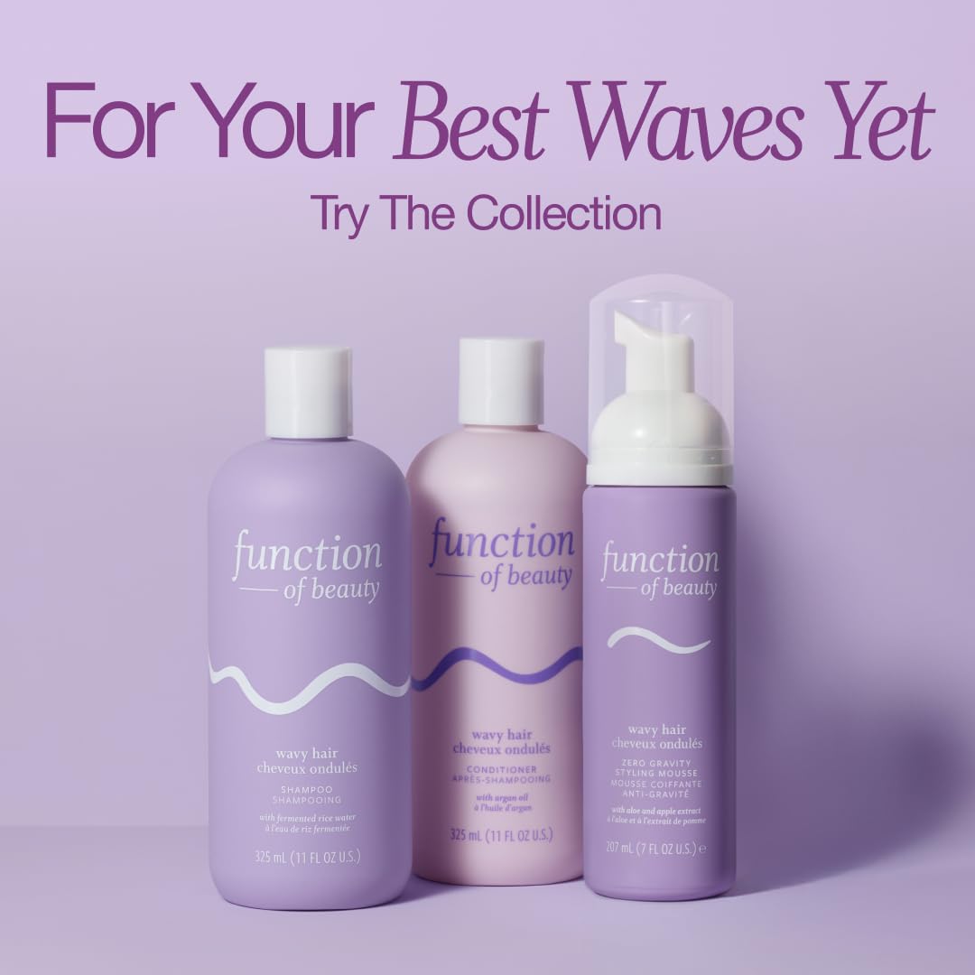 Function of Beauty Wavy Hair Shampoo & Conditioner XL Set - Sulfate-Free Shampoo & Conditioner Duo for Natural Wavy Texture - Lightweight, Anti-Frizz, Strengthening & Hydrating - Hair Care Products