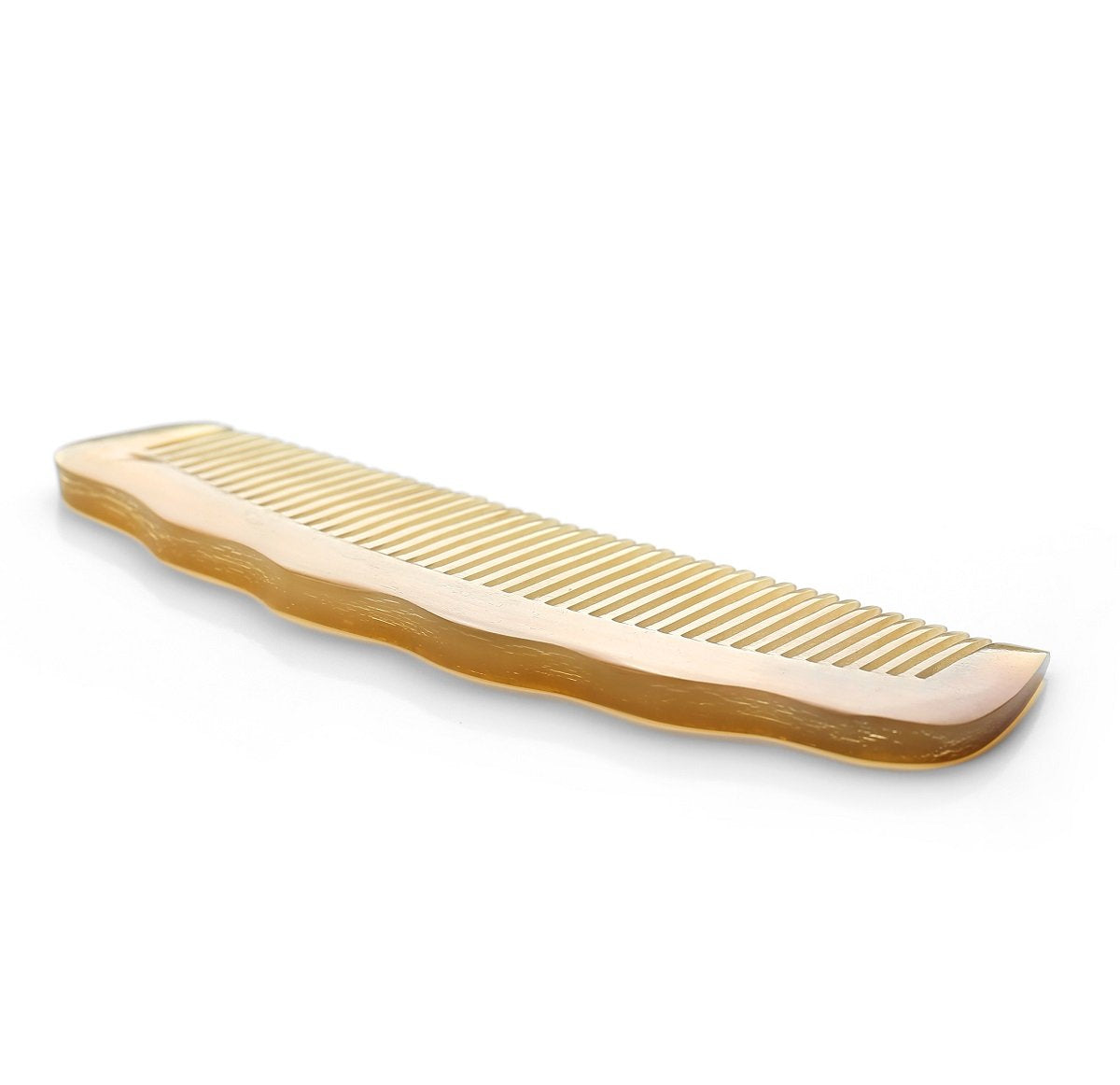 Premium Quality 100% Handmade Anti Static Natural Sheep Horn Comb - Professional Detangling Massage Comb (Wavy)