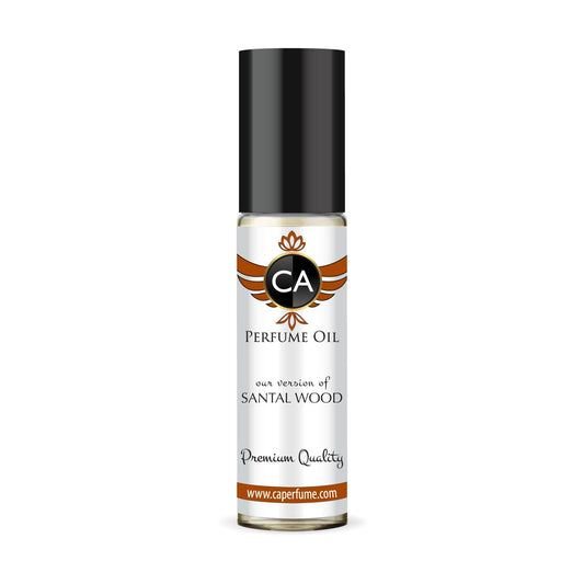 CA Perfume Impression of Santal Wood Unisex Fragrance Oil Amber Woody Scent Long Lasting Perfumes for Women & Men Travel Size TSA Ready Mini Parfum Body Oil Roll-on 0.33 Fl Oz 10ml