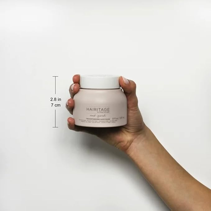 Hairitage Moisturizing Argan Oil Hair Mask Treatment for Anti-Frizz and Hydration - Deep Conditioning Curl Repair Mask with Shea Butter, Aloe & Soy Protein for Dry, Damaged Curly Hair - Soften & Shine