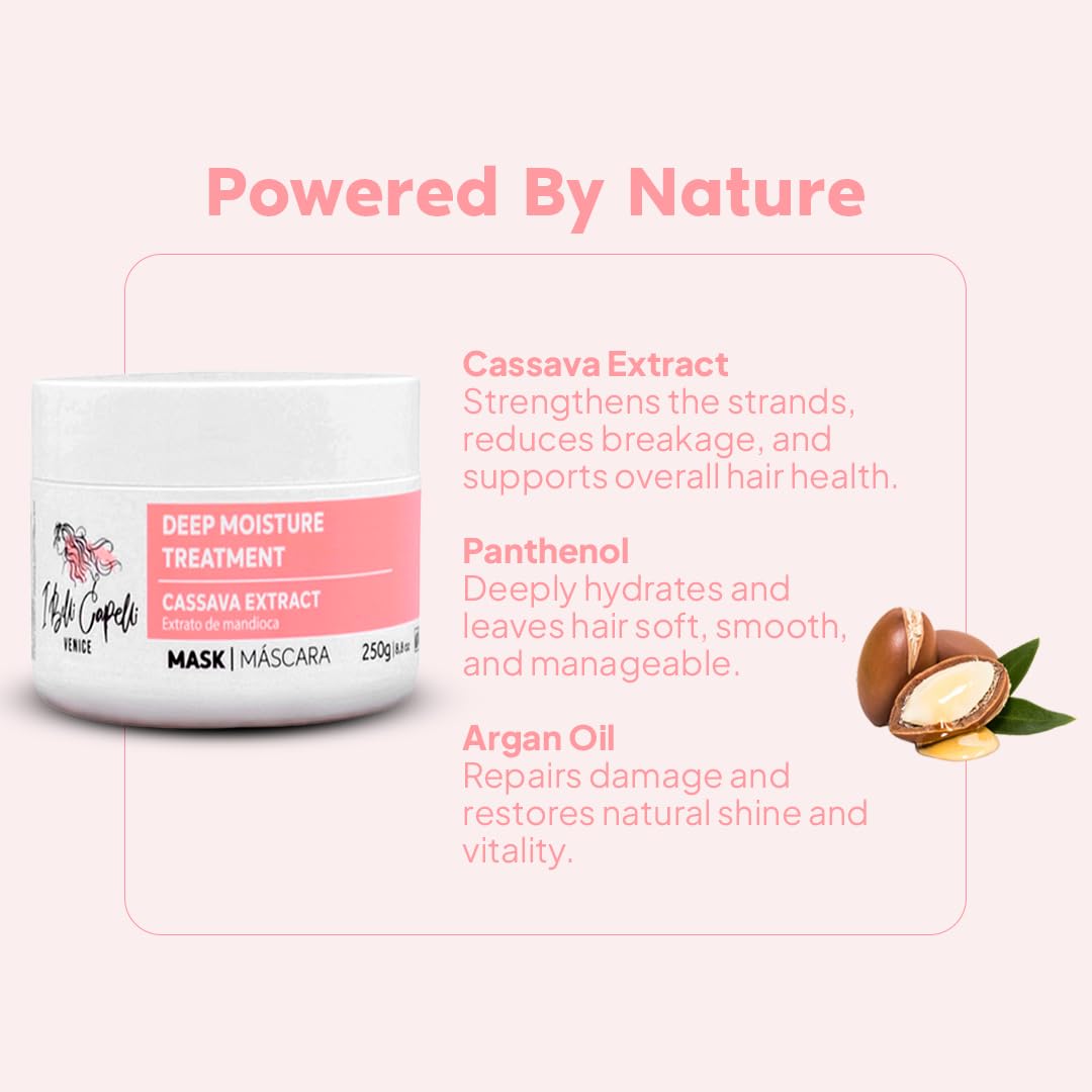 I Belli Capelli Venice Cassava Extract & Argan Oil Hair Mask - (8.8 oz /250g)