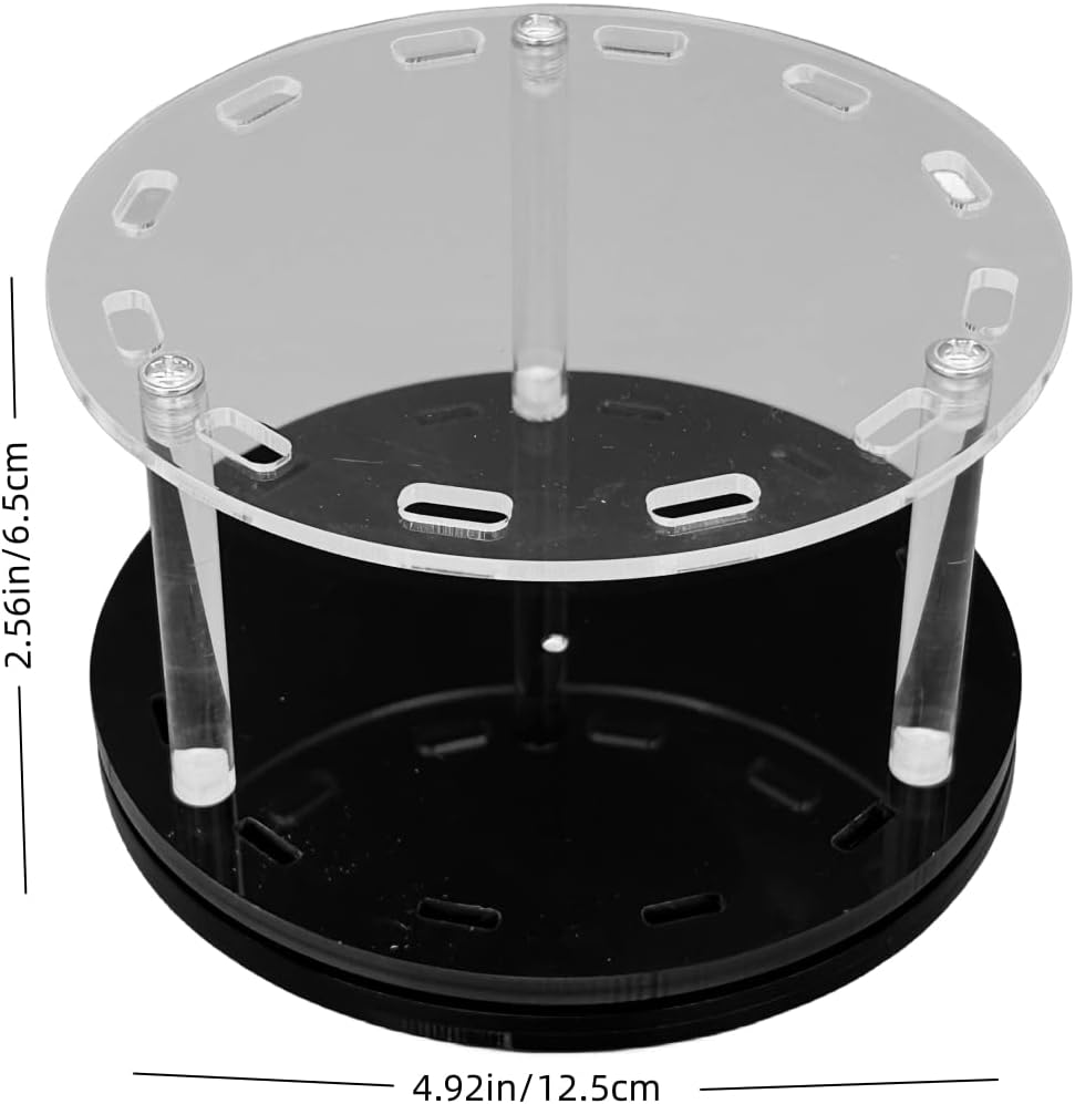 12 Holes Acrylic Rotatable Tweezers Holder, Eyelash Makeup Grafting Tweezer Display Stand Extensions Organizer Training Rack Beauty Tools (Black)