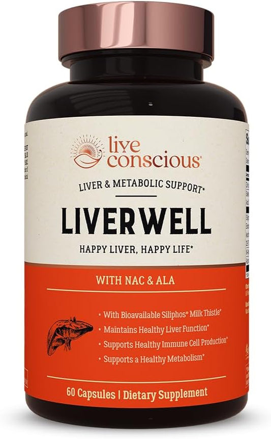LiverWell Liver Cleanse, Rejuvenation, Metabolic Support 60 Caps